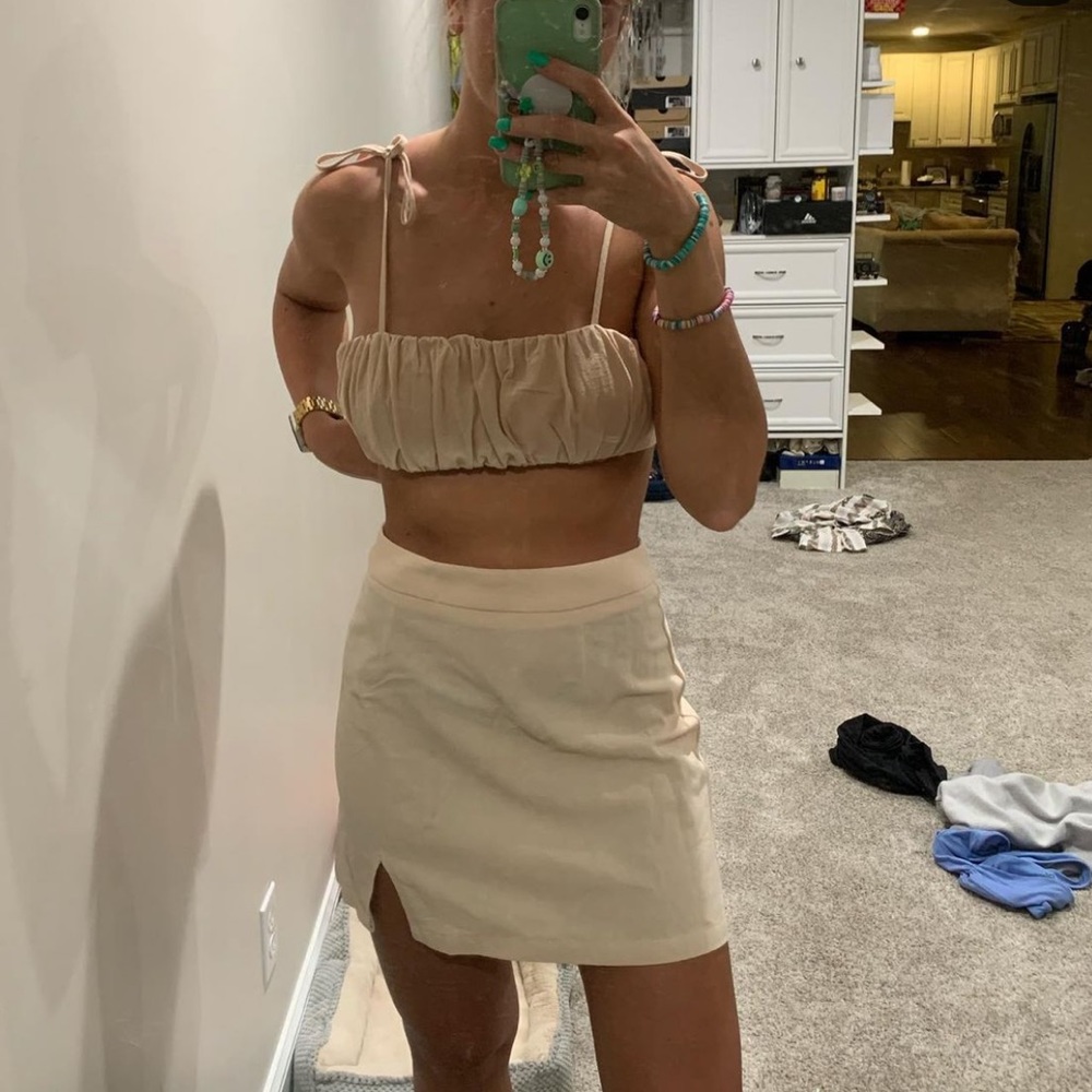 Linen skirt set